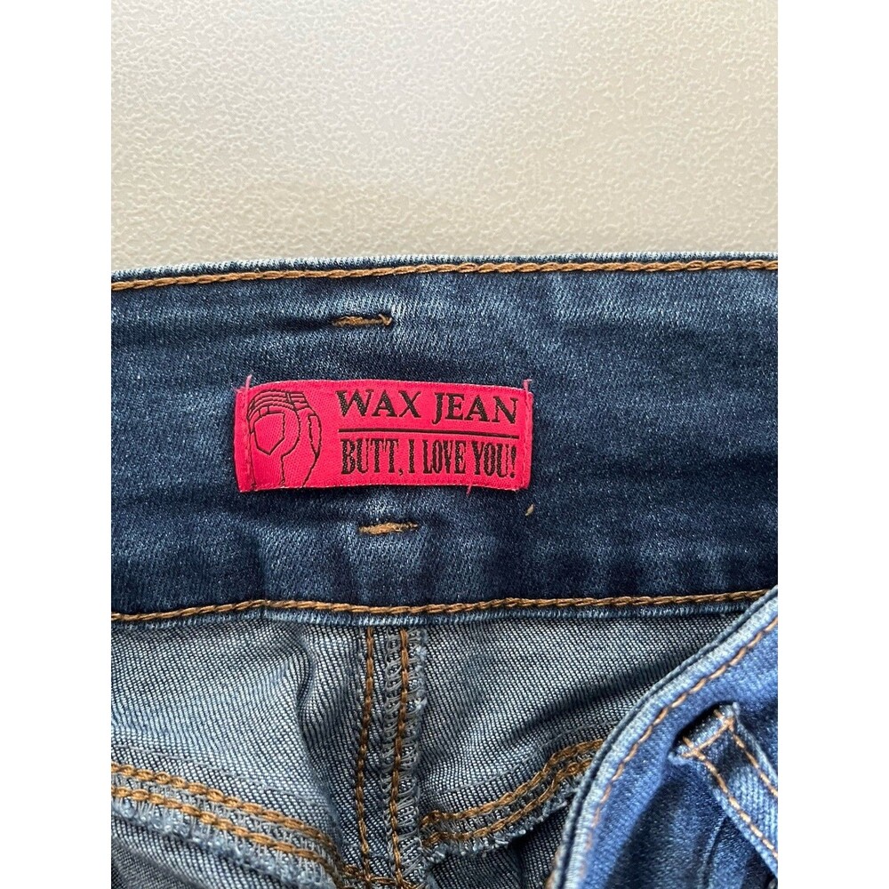 WAX Women's Jeans Butt I Love You! Stretch Cropped Skinny Dark Wash Denim Size 9 - Picture 5 of 10